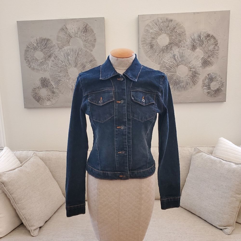 Laundry by Shelli Segal Button Up Denim Jacket Size 6